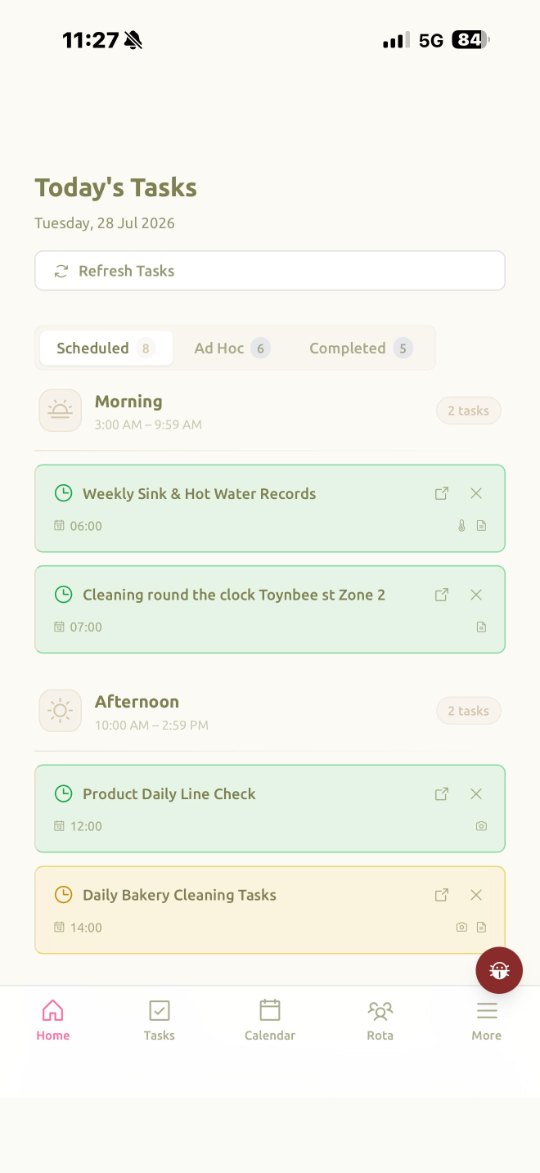 Today's checks on a phone